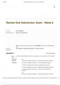 Review Test Submission: Exam - Week 6