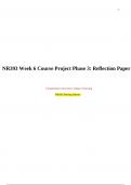 NR393 Week 6 Course Project Phase 3: Reflection Paper.