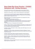 Boys State Bar Exam Practice - CA&sol;2023 Questions with Verified Answers&period;