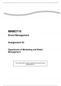 MNM3710 Brand Management Assignment 03 
