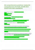 Ati comprehensive predictor retake&sol;Ati comprehensive ACTUAL EXAM 2023 QUESTION AND ANSWERS&period;   