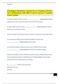 Package deal for Washington Mandatory Alcohol Server Training &lpar;MAST&rpar; Test Questions with 100&percnt; Correct Answers Verified Latest Update 2023