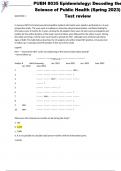 PUBH 8035 Epidemiology&colon; Decoding the Science of Public Health &lpar;Spring 2023&rpar; Test review