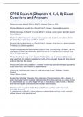 CPFS Exam 4 (Chapters 4, 5, 6, 8) Exam Questions and Answers