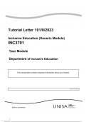 Inclusive Education (Generic Module) INC3701