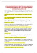 ATI PN COMPREHENSIVE PREDICTOR 2022-2024 PN ATI COMPREHENSIVE PREDICTOR LATEST QUESTIONS AND ANSWERS PLUS RATIONALES