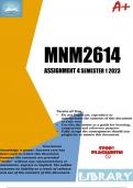 MNM2614 Assignment 4 (WRITTEN) Semester 1 2023