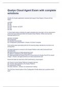 Qualys Cloud Agent Exam with complete solutions
