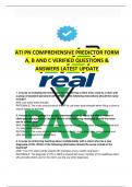 ATI PN COMPREHENSIVE PREDICTOR FORM A, B AND C VERIFIED QUESTIONS  2023 package deal