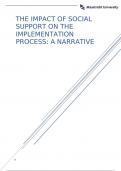 Narrative review: the impact of social support on the implementation process. DTZ2024