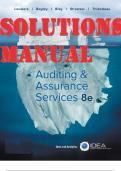 SOLUTIONS MANUAL for Auditing & Assurance Services 8th Edition by Louwers, Bagley, Blay, Strawser, Thibodeau, Sinason. (Complete 12 Chapters)