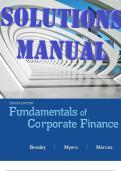 TEST BANK & SOLUTIONS MANUAL  for Fundamentals of Corporate Finance 10th Edition Richard Brealey, Stewart Myer & Alan Marcus. (Complete 25 Chapters).