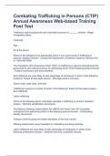Sample Test Questions ANCC - PMHNP WITH 100 &percnt; CORRECT ANSWERS