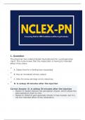 LATEST NCLEX-PN Nursing Test Banks PART 7 WITH EXPLAINED ANSWERS graded  A+
