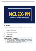 LATEST NCLEX-PN Nursing Test Banks PART 4WITH EXPLAINED ANSWERS graded  A+