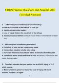 CRRN Test 2023 STUDY BUNDLE PACK SOLUTION (Verified Answers)