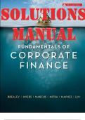 TEST BANK & SOLUTIONS MANUAL for Fundamentals of Corporate Finance. 6th Canadian Edition by Brealey Richard ,Myers Stewart, Marcus Alan, Maynes Elizabeth, Mitra Devashis. ISBN-13 978-1259024962. (All 26 Chapters).
