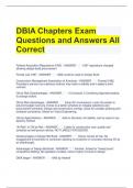 DBIA Chapters Exam Questions and Answers All Correct 