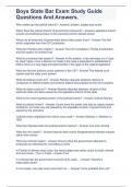 Boys State Bar Exam Study Guide Questions And Answers&period;