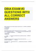 DBIA EXAM #3 QUESTIONS WITH ALL CORRECT ANSWERS