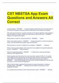 CST NBSTSA App Exam Questions and Answers All Correct 