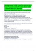Fundamental HESI, Hesi Fundamentals, Hesi Fundamentals Practice Test, UNIT 1: Foundations of Nursing Practice(Questions and Answers 2023)