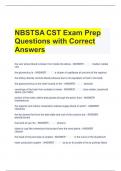 NBSTSA Practice Test Questions and Answers All Correct 