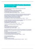 Fundamentals HESI Practice Questions and Answers 2023