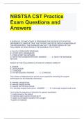 NBSTSA CST Practice Exam Questions and Answers  