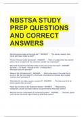 Bundle For NBSTSA 2023 Exam Questions and Correct Answers