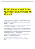 HCAD 750 module 6 Exam Questions and Answers All Correct  