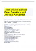 Texas Drivers License Exam Questions and Answers All Correct 