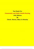 Test Bank - Community and Public Health Nursing  10th Edition By Cherie. Rector, Mary Jo Stanley | Chapter 1 – 30, Latest Edition|