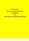 Test Bank - Medical-Surgical Nursing: Assessment and Management of Clinical Problems  10th Edition By Lewis, Bucher, Heitkemper, Harding | Chapter 1 – 68, Latest Edition|