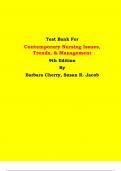 Test Bank - Contemporary Nursing Issues, Trends, & Management  9th Edition By Barbara Cherry, Susan R. Jacob | Chapter 1 – 28, Latest Edition|
