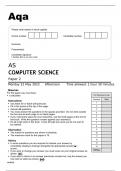 Aqa AS Computer Science 7516&sol;2 Question Paper and Mark Scheme June2023