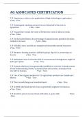 AG ASSOCIATES CERTIFICATION&colon; Q&sol;A