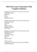 MSN 624 Exam &num;1 Questions With Complete Solutions
