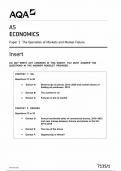 AQA AS ECONOMICS PAPER 1 The Operation of Markets and Market Failure  2023 INSERT