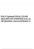 PALS Updated FINAL EXAM AND ANSWERS  2022&sol;2023
