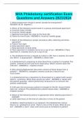 NHA Phlebotomy certification Exam Questions and Answers 2023/2024