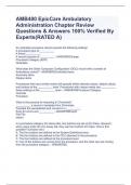 AMB400 EpicCare Ambulatory Administration Chapter Review Questions & Answers 100&percnt; Verified By Experts&lpar;RATED A&rpar;