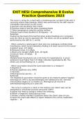 EXIT HESI Comprehensive B Evolve Practice Questions 2023