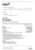 A-level ECONOMICS Paper 3 Economic Principles and Issues