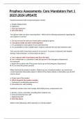 Prophecy Assessments- Core Mandatory Part 1 2023&sol;2024 UPDATE