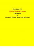 Test Bank - Medical-Surgical Nursing  7th Edition By Adrianne Linton&comma; Mary Ann Matteson &vert; Chapter 1 &ndash; 63&comma; Latest Edition&vert;