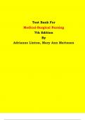 Test Bank - Medical-Surgical Nursing  7th Edition By Adrianne Linton, Mary Ann Matteson | Chapter 1 – 63, Latest Edition|