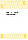 PYC3701 Papers and answers