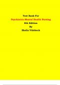 Test Bank - Psychiatric-Mental Health Nursing  8th Edition By Shelia Videbeck | Chapter 1 – 24, Latest Edition|