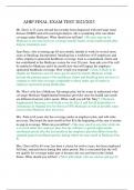 AHIP Final Exam 2022&sol;2023